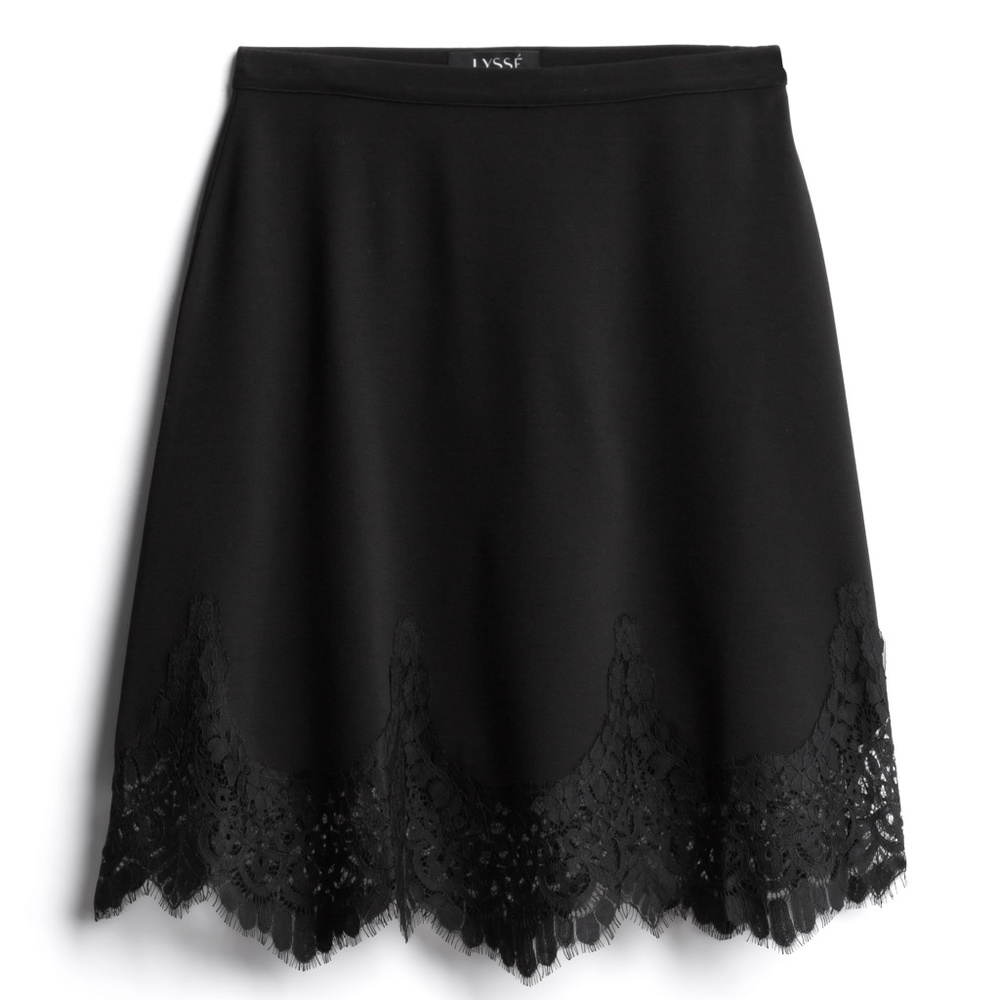 Lysse - Rilla Lace Trim Ponte Knit Skirt